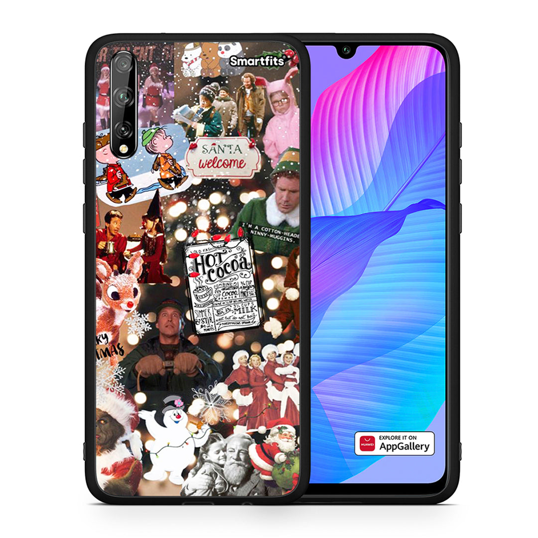 Θήκη Huawei P Smart S Xmas Movies από τη Smartfits με σχέδιο στο πίσω μέρος και μαύρο περίβλημα | Huawei P Smart S Xmas Movies case with colorful back and black bezels