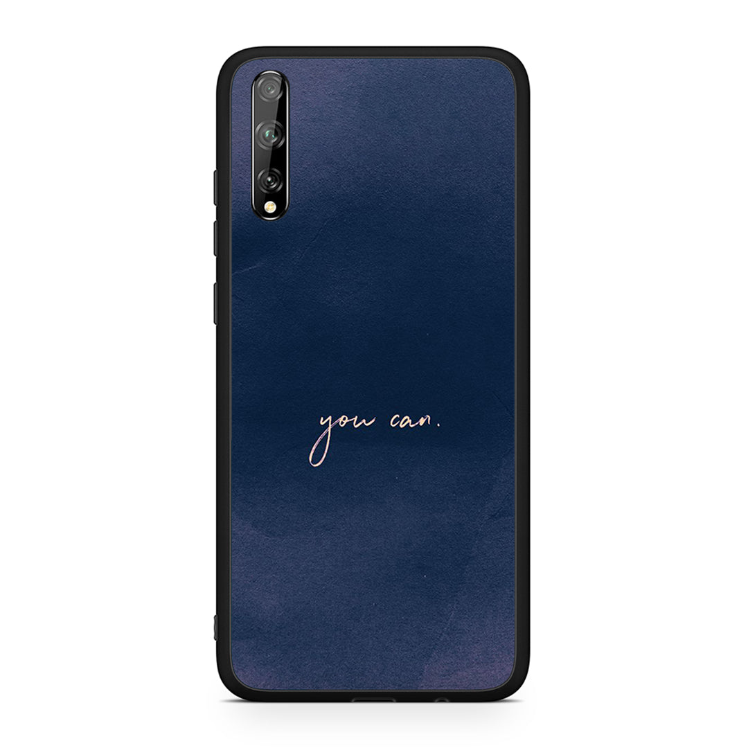 Huawei P Smart S You Can θήκη από τη Smartfits με σχέδιο στο πίσω μέρος και μαύρο περίβλημα | Smartphone case with colorful back and black bezels by Smartfits