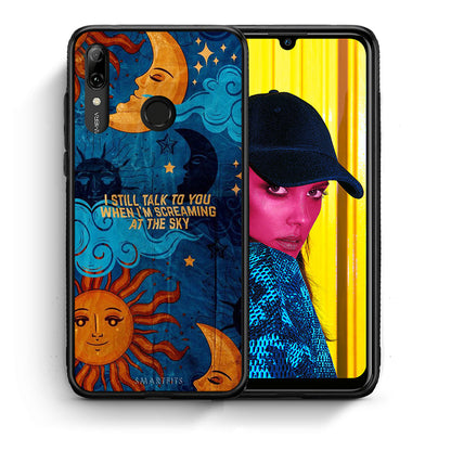 Θήκη Huawei P Smart 2019 Screaming Sky από τη Smartfits με σχέδιο στο πίσω μέρος και μαύρο περίβλημα | Huawei P Smart 2019 Screaming Sky case with colorful back and black bezels