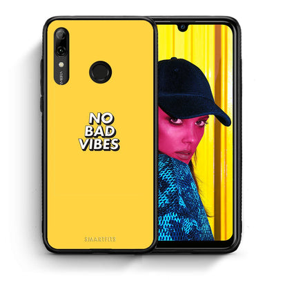 Θήκη Huawei P Smart 2019 Vibes Text από τη Smartfits με σχέδιο στο πίσω μέρος και μαύρο περίβλημα | Huawei P Smart 2019 Vibes Text case with colorful back and black bezels