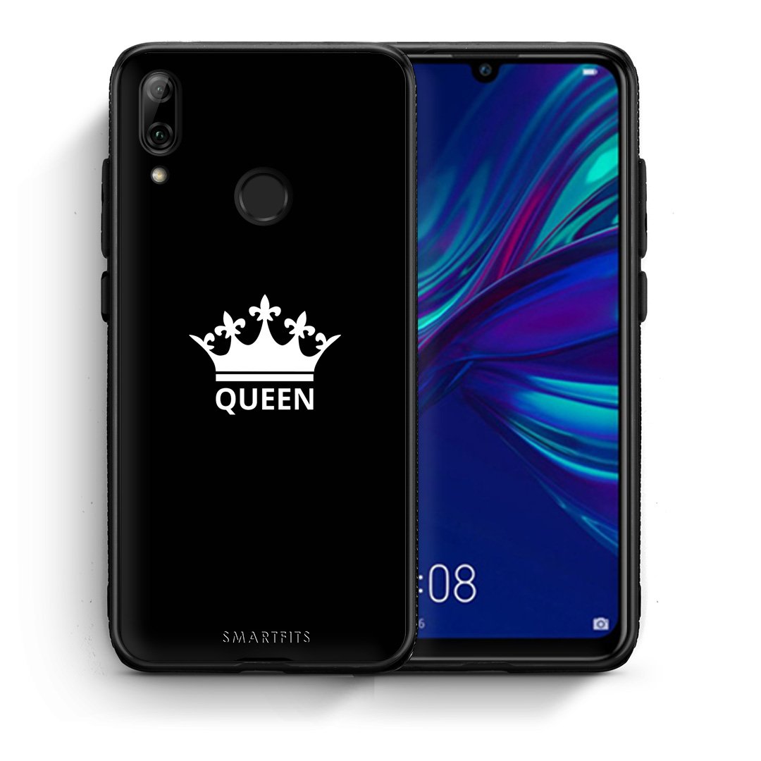 Θήκη Huawei P Smart 2019 Queen Valentine από τη Smartfits με σχέδιο στο πίσω μέρος και μαύρο περίβλημα | Huawei P Smart 2019 Queen Valentine case with colorful back and black bezels