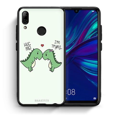 Θήκη Huawei P Smart 2019 Rex Valentine από τη Smartfits με σχέδιο στο πίσω μέρος και μαύρο περίβλημα | Huawei P Smart 2019 Rex Valentine case with colorful back and black bezels
