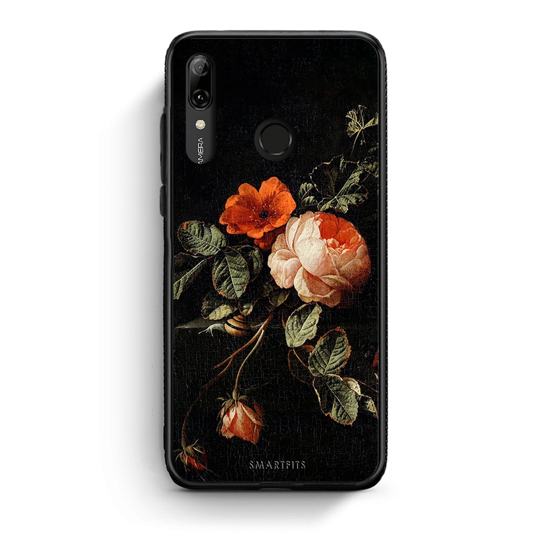 Huawei P Smart 2019 Vintage Roses θήκη από τη Smartfits με σχέδιο στο πίσω μέρος και μαύρο περίβλημα | Smartphone case with colorful back and black bezels by Smartfits