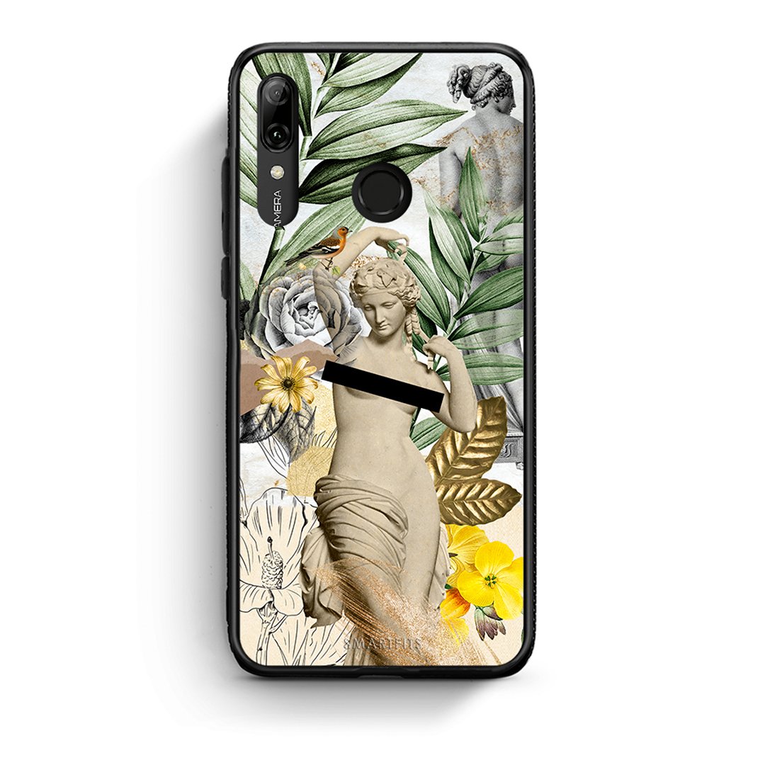 Huawei P Smart 2019 Woman Statue θήκη από τη Smartfits με σχέδιο στο πίσω μέρος και μαύρο περίβλημα | Smartphone case with colorful back and black bezels by Smartfits