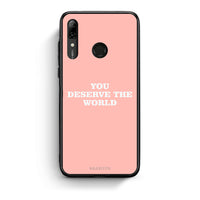 Thumbnail for Huawei P Smart 2019 You Deserve The World Θήκη Αγίου Βαλεντίνου από τη Smartfits με σχέδιο στο πίσω μέρος και μαύρο περίβλημα | Smartphone case with colorful back and black bezels by Smartfits