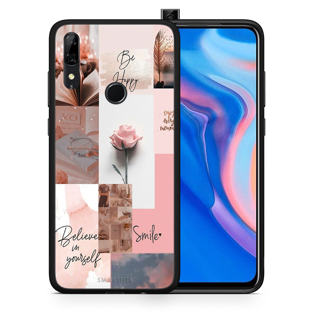Θήκη Huawei P Smart Z Aesthetic Collage από τη Smartfits με σχέδιο στο πίσω μέρος και μαύρο περίβλημα | Huawei P Smart Z Aesthetic Collage case with colorful back and black bezels
