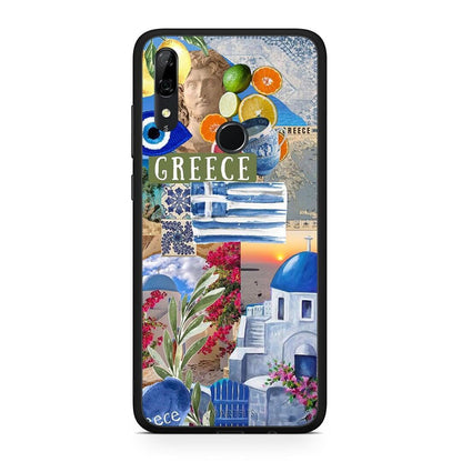 Huawei P Smart Z All Greek Θήκη από τη Smartfits με σχέδιο στο πίσω μέρος και μαύρο περίβλημα | Smartphone case with colorful back and black bezels by Smartfits