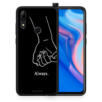 Θήκη Αγίου Βαλεντίνου Huawei P Smart Z Always & Forever 1 από τη Smartfits με σχέδιο στο πίσω μέρος και μαύρο περίβλημα | Huawei P Smart Z Always & Forever 1 case with colorful back and black bezels