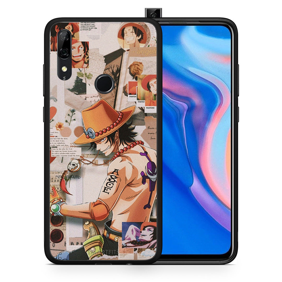 Θήκη Huawei P Smart Z Anime Collage από τη Smartfits με σχέδιο στο πίσω μέρος και μαύρο περίβλημα | Huawei P Smart Z Anime Collage case with colorful back and black bezels