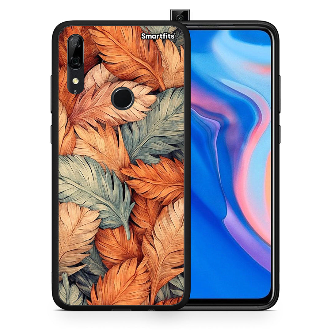 Θήκη Huawei P Smart Z Autumn Leaves από τη Smartfits με σχέδιο στο πίσω μέρος και μαύρο περίβλημα | Huawei P Smart Z Autumn Leaves case with colorful back and black bezels