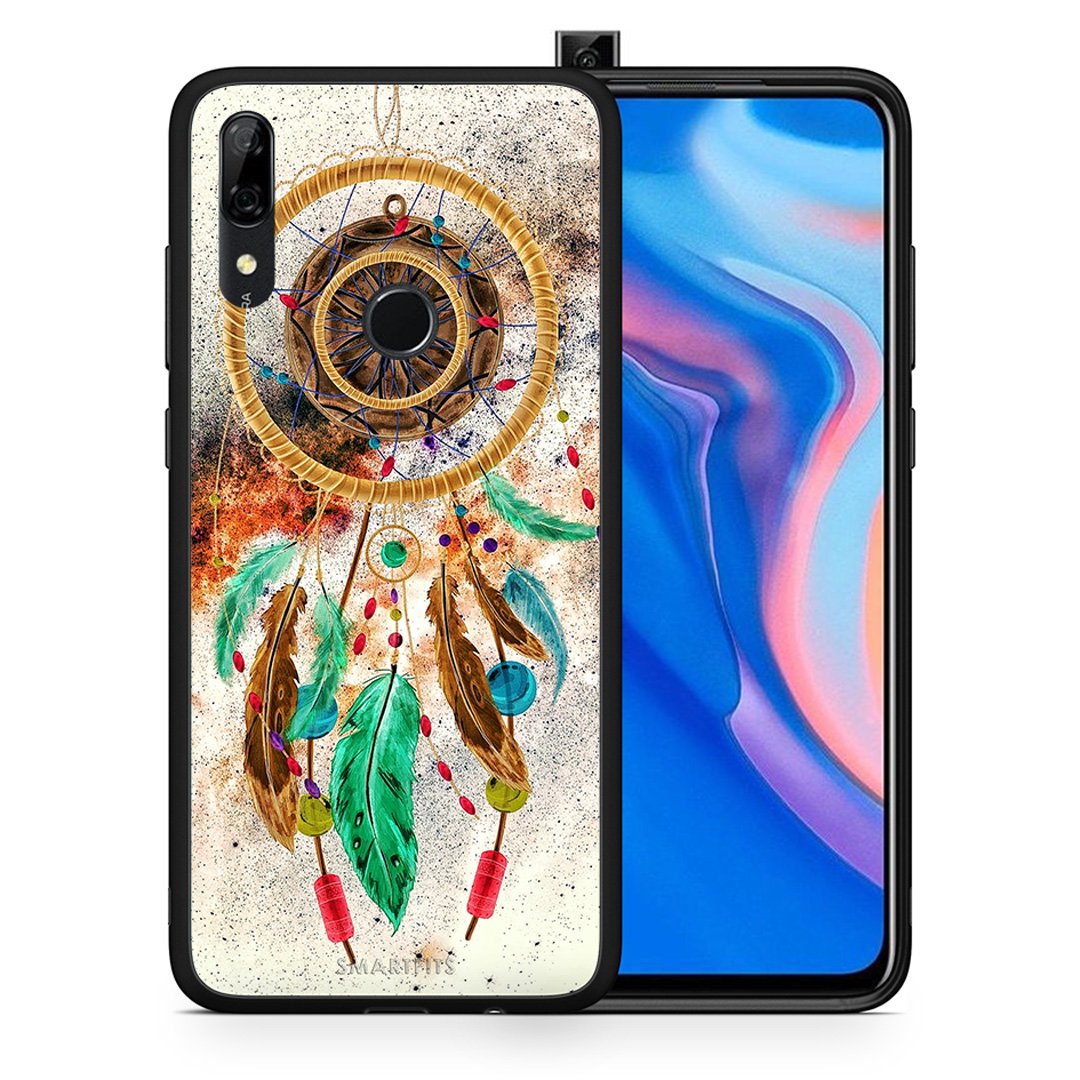 Θήκη Huawei P Smart Z DreamCatcher Boho από τη Smartfits με σχέδιο στο πίσω μέρος και μαύρο περίβλημα | Huawei P Smart Z DreamCatcher Boho case with colorful back and black bezels