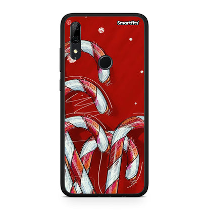 Huawei P Smart Z Candy Cane θήκη από τη Smartfits με σχέδιο στο πίσω μέρος και μαύρο περίβλημα | Smartphone case with colorful back and black bezels by Smartfits
