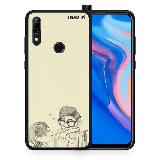 Θήκη Huawei P Smart Z Carl And Ellie από τη Smartfits με σχέδιο στο πίσω μέρος και μαύρο περίβλημα | Huawei P Smart Z Carl And Ellie case with colorful back and black bezels