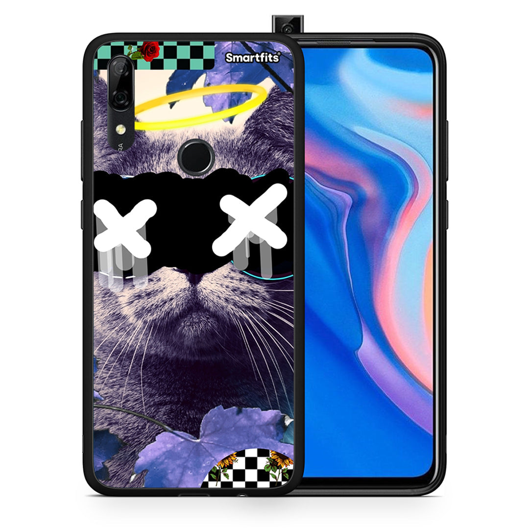 Θήκη Huawei P Smart Z Cat Collage από τη Smartfits με σχέδιο στο πίσω μέρος και μαύρο περίβλημα | Huawei P Smart Z Cat Collage case with colorful back and black bezels
