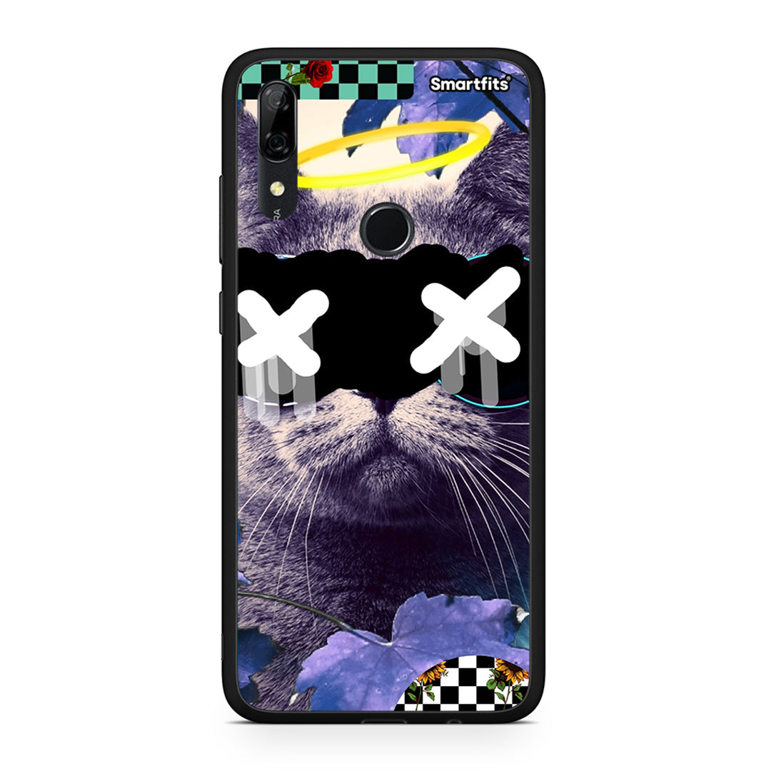 Huawei P Smart Z Cat Collage θήκη από τη Smartfits με σχέδιο στο πίσω μέρος και μαύρο περίβλημα | Smartphone case with colorful back and black bezels by Smartfits