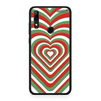 Thumbnail for Huawei P Smart Z Christmas Hearts θήκη από τη Smartfits με σχέδιο στο πίσω μέρος και μαύρο περίβλημα | Smartphone case with colorful back and black bezels by Smartfits