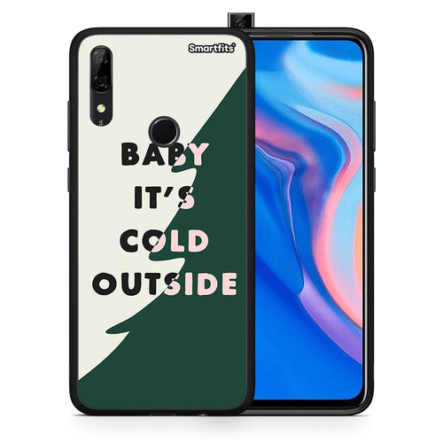 Θήκη Huawei P Smart Z Cold Outside από τη Smartfits με σχέδιο στο πίσω μέρος και μαύρο περίβλημα | Huawei P Smart Z Cold Outside case with colorful back and black bezels