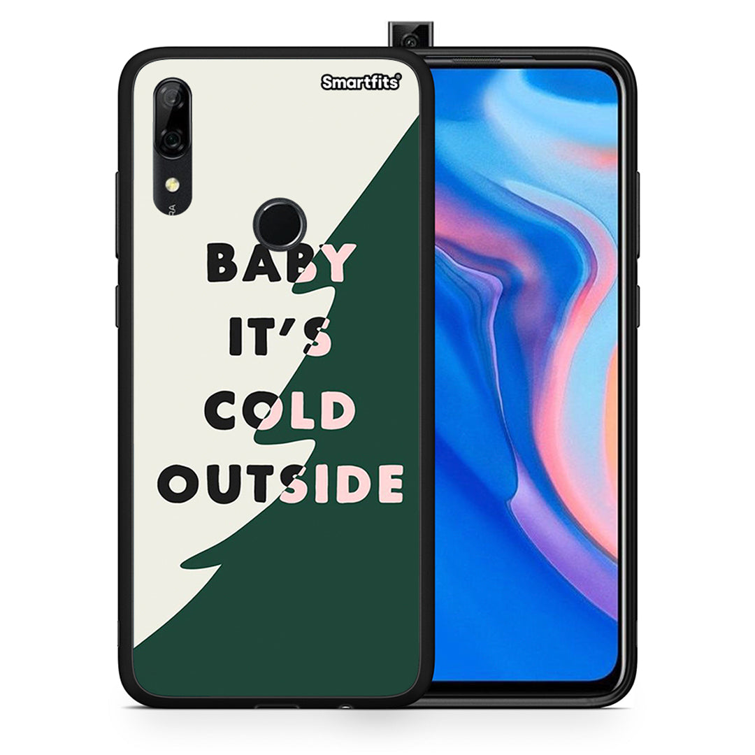 Θήκη Huawei P Smart Z Cold Outside από τη Smartfits με σχέδιο στο πίσω μέρος και μαύρο περίβλημα | Huawei P Smart Z Cold Outside case with colorful back and black bezels