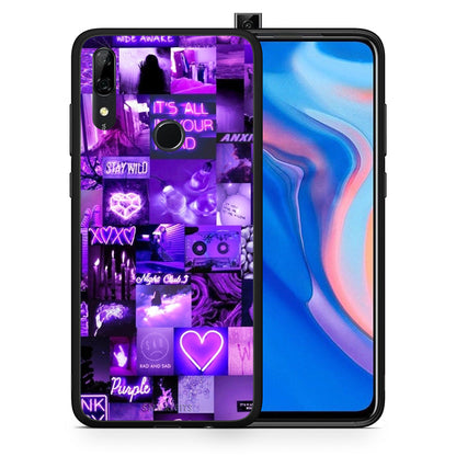 Θήκη Αγίου Βαλεντίνου Huawei P Smart Z Collage Stay Wild από τη Smartfits με σχέδιο στο πίσω μέρος και μαύρο περίβλημα | Huawei P Smart Z Collage Stay Wild case with colorful back and black bezels