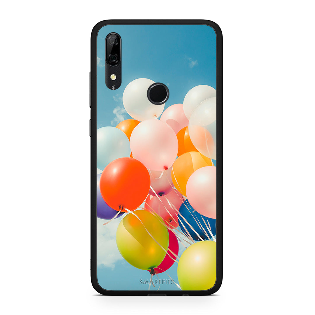 Huawei P Smart Z Colorful Balloons θήκη από τη Smartfits με σχέδιο στο πίσω μέρος και μαύρο περίβλημα | Smartphone case with colorful back and black bezels by Smartfits