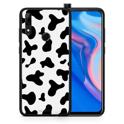Θήκη Huawei P Smart Z Cow Print από τη Smartfits με σχέδιο στο πίσω μέρος και μαύρο περίβλημα | Huawei P Smart Z Cow Print case with colorful back and black bezels