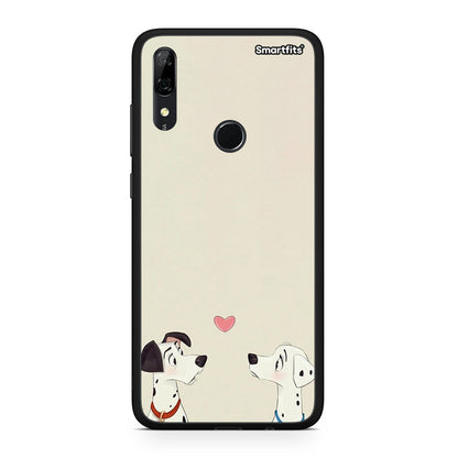 Huawei P Smart Z Dalmatians Love θήκη από τη Smartfits με σχέδιο στο πίσω μέρος και μαύρο περίβλημα | Smartphone case with colorful back and black bezels by Smartfits