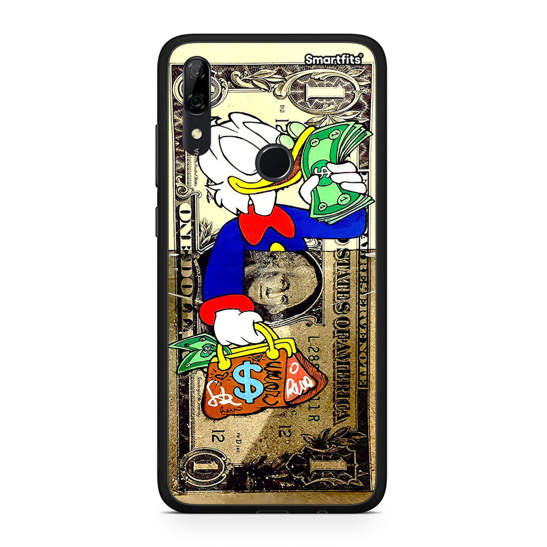 Huawei P Smart Z Duck Money Θήκη από τη Smartfits με σχέδιο στο πίσω μέρος και μαύρο περίβλημα | Smartphone case with colorful back and black bezels by Smartfits