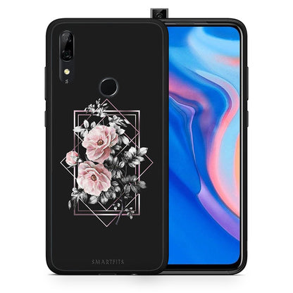 Θήκη Huawei P Smart Z Frame Flower από τη Smartfits με σχέδιο στο πίσω μέρος και μαύρο περίβλημα | Huawei P Smart Z Frame Flower case with colorful back and black bezels