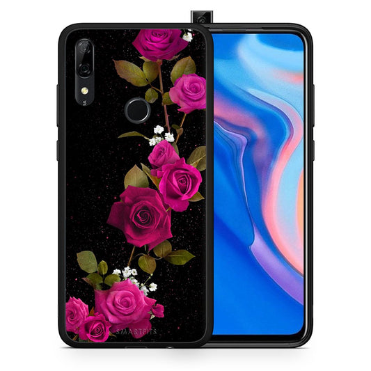 Θήκη Huawei P Smart Z Red Roses Flower από τη Smartfits με σχέδιο στο πίσω μέρος και μαύρο περίβλημα | Huawei P Smart Z Red Roses Flower case with colorful back and black bezels