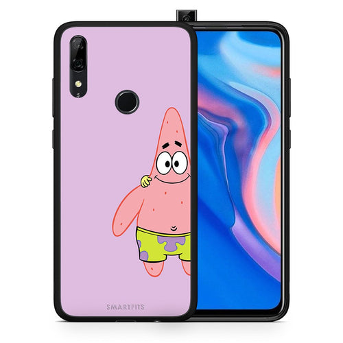 Θήκη Huawei P Smart Z Friends Patrick από τη Smartfits με σχέδιο στο πίσω μέρος και μαύρο περίβλημα | Huawei P Smart Z Friends Patrick case with colorful back and black bezels