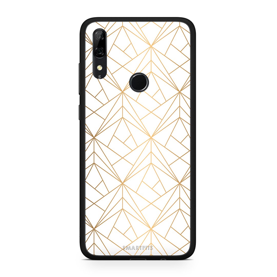 111 - Huawei P Smart Z Luxury White Geometric case, cover, bumper