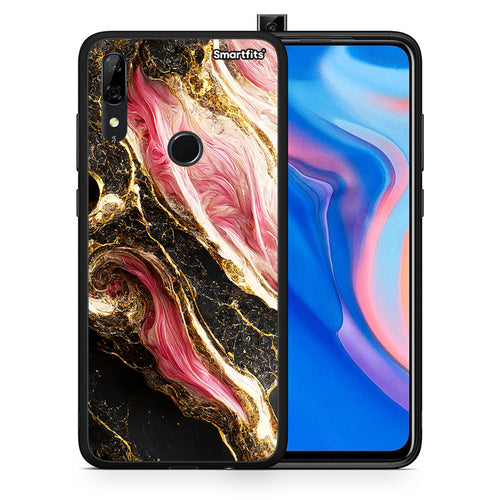 Θήκη Huawei P Smart Z Glamorous Pink Marble από τη Smartfits με σχέδιο στο πίσω μέρος και μαύρο περίβλημα | Huawei P Smart Z Glamorous Pink Marble case with colorful back and black bezels