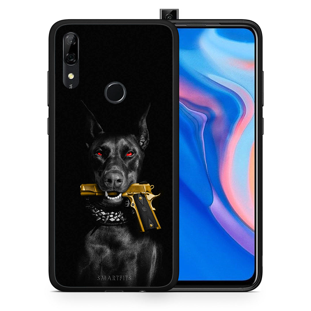 Θήκη Αγίου Βαλεντίνου Huawei P Smart Z Golden Gun από τη Smartfits με σχέδιο στο πίσω μέρος και μαύρο περίβλημα | Huawei P Smart Z Golden Gun case with colorful back and black bezels