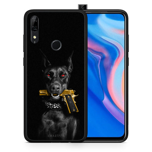 Θήκη Αγίου Βαλεντίνου Huawei P Smart Z Golden Gun από τη Smartfits με σχέδιο στο πίσω μέρος και μαύρο περίβλημα | Huawei P Smart Z Golden Gun case with colorful back and black bezels