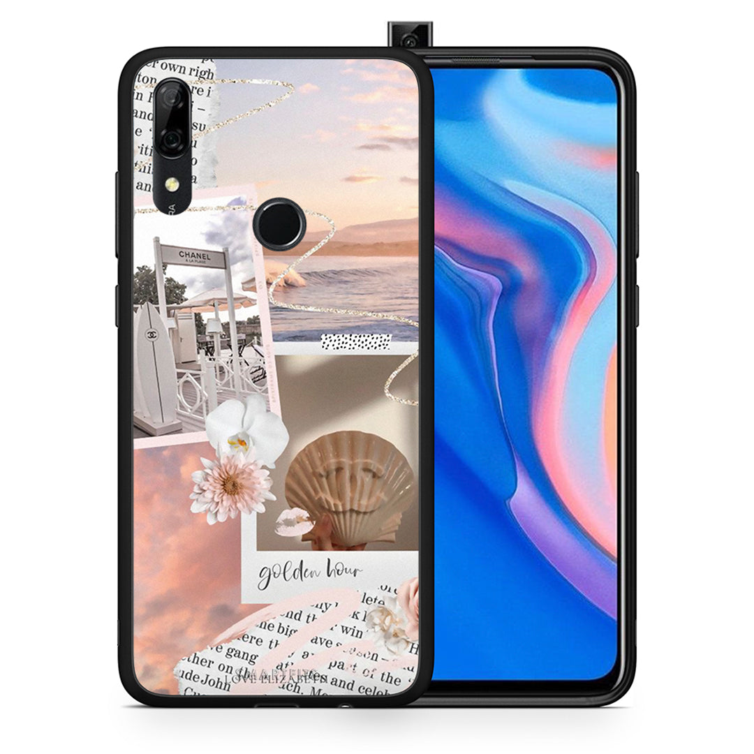 Θήκη Αγίου Βαλεντίνου Huawei P Smart Z Golden Hour από τη Smartfits με σχέδιο στο πίσω μέρος και μαύρο περίβλημα | Huawei P Smart Z Golden Hour case with colorful back and black bezels