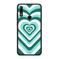 Thumbnail for Huawei P Smart Z Green Hearts θήκη από τη Smartfits με σχέδιο στο πίσω μέρος και μαύρο περίβλημα | Smartphone case with colorful back and black bezels by Smartfits