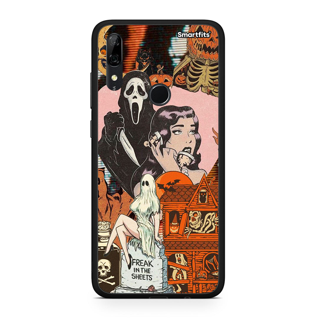 Huawei P Smart Z Halloween Collage Θήκη από τη Smartfits με σχέδιο στο πίσω μέρος και μαύρο περίβλημα | Smartphone case with colorful back and black bezels by Smartfits