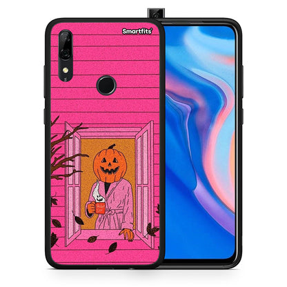 Θήκη Huawei P Smart Z Halloween Pumpkin Lady από τη Smartfits με σχέδιο στο πίσω μέρος και μαύρο περίβλημα | Huawei P Smart Z Halloween Pumpkin Lady case with colorful back and black bezels