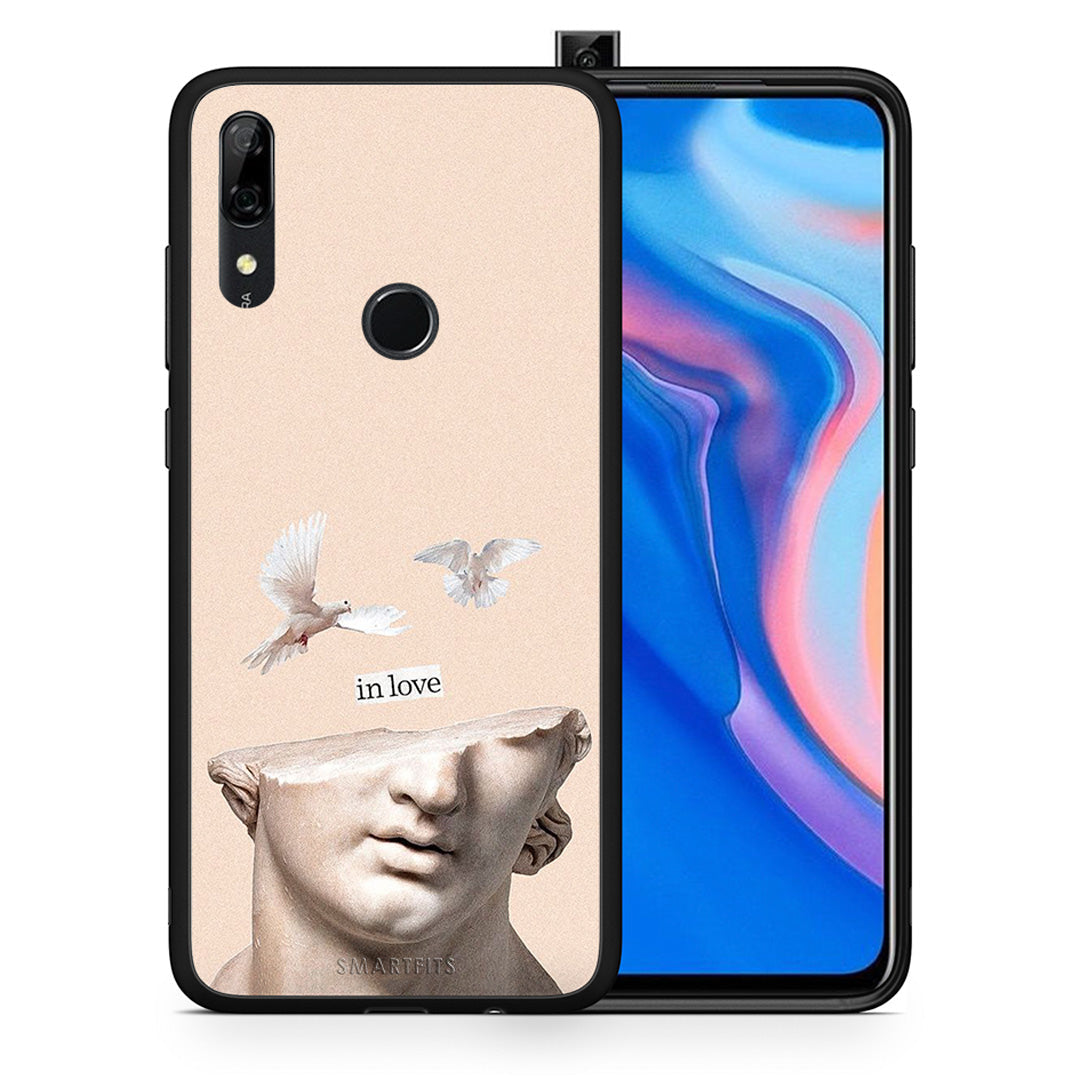 Θήκη Huawei P Smart Z In Love από τη Smartfits με σχέδιο στο πίσω μέρος και μαύρο περίβλημα | Huawei P Smart Z In Love case with colorful back and black bezels