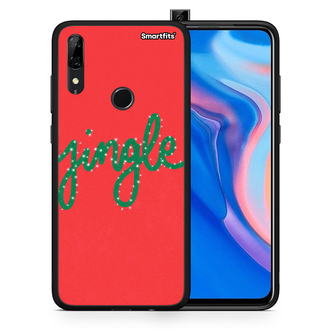 Θήκη Huawei P Smart Z Jingle Xmas από τη Smartfits με σχέδιο στο πίσω μέρος και μαύρο περίβλημα | Huawei P Smart Z Jingle Xmas case with colorful back and black bezels