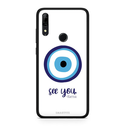 Huawei P Smart Z Karma Says θήκη από τη Smartfits με σχέδιο στο πίσω μέρος και μαύρο περίβλημα | Smartphone case with colorful back and black bezels by Smartfits