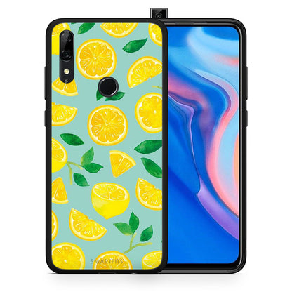 Θήκη Huawei P Smart Z Lemons από τη Smartfits με σχέδιο στο πίσω μέρος και μαύρο περίβλημα | Huawei P Smart Z Lemons case with colorful back and black bezels