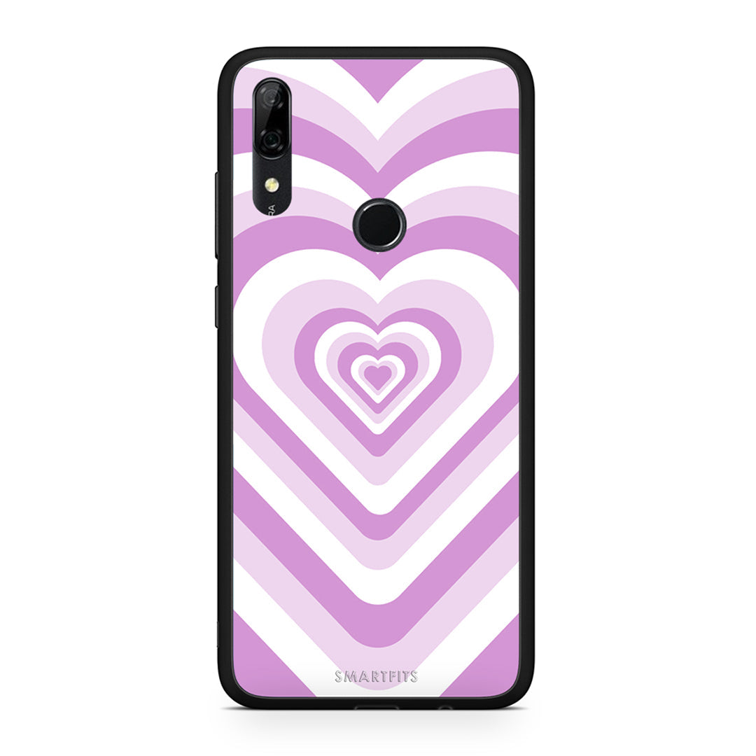 Huawei P Smart Z Lilac Hearts θήκη από τη Smartfits με σχέδιο στο πίσω μέρος και μαύρο περίβλημα | Smartphone case with colorful back and black bezels by Smartfits
