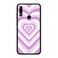 Thumbnail for Huawei P Smart Z Lilac Hearts θήκη από τη Smartfits με σχέδιο στο πίσω μέρος και μαύρο περίβλημα | Smartphone case with colorful back and black bezels by Smartfits