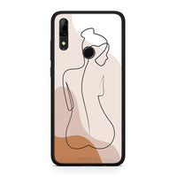 Thumbnail for Huawei P Smart Z LineArt Woman θήκη από τη Smartfits με σχέδιο στο πίσω μέρος και μαύρο περίβλημα | Smartphone case with colorful back and black bezels by Smartfits