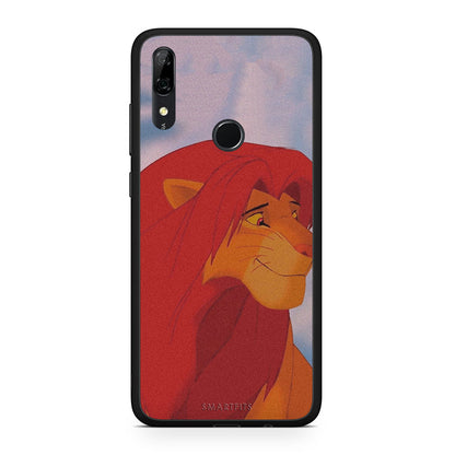 Huawei P Smart Z Lion Love 1 Θήκη Αγίου Βαλεντίνου από τη Smartfits με σχέδιο στο πίσω μέρος και μαύρο περίβλημα | Smartphone case with colorful back and black bezels by Smartfits