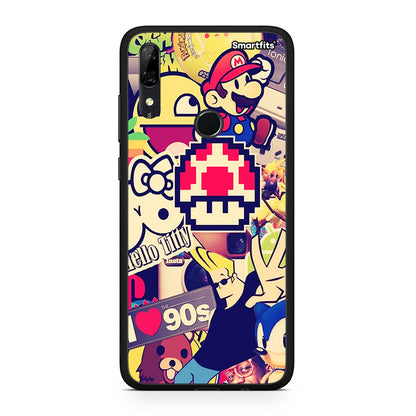Huawei P Smart Z Love The 90s θήκη από τη Smartfits με σχέδιο στο πίσω μέρος και μαύρο περίβλημα | Smartphone case with colorful back and black bezels by Smartfits
