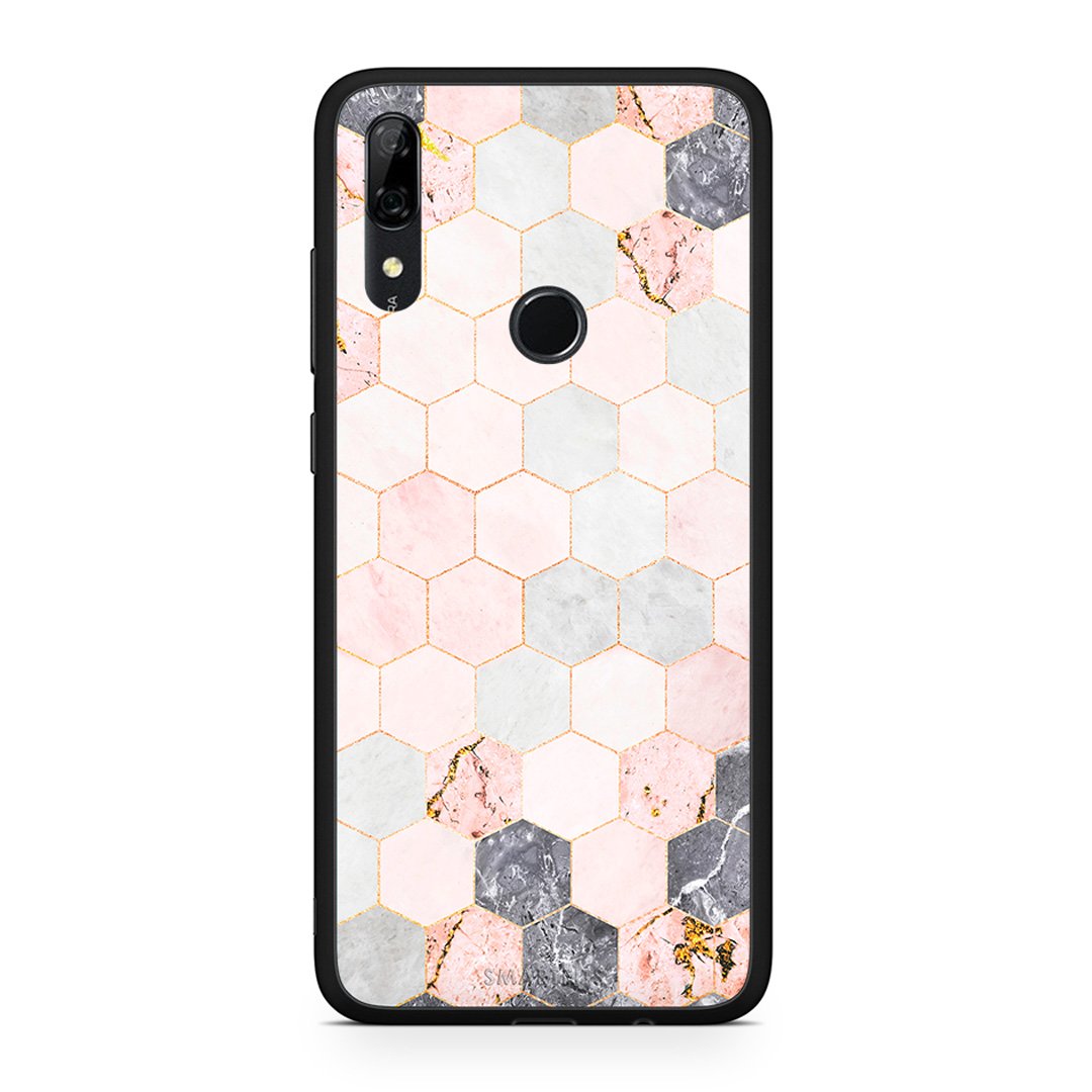 4 - Huawei P Smart Z Hexagon Pink Marble case, cover, bumper