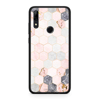 Thumbnail for 4 - Huawei P Smart Z Hexagon Pink Marble case, cover, bumper