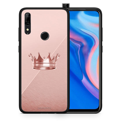 Θήκη Huawei P Smart Z Crown Minimal από τη Smartfits με σχέδιο στο πίσω μέρος και μαύρο περίβλημα | Huawei P Smart Z Crown Minimal case with colorful back and black bezels